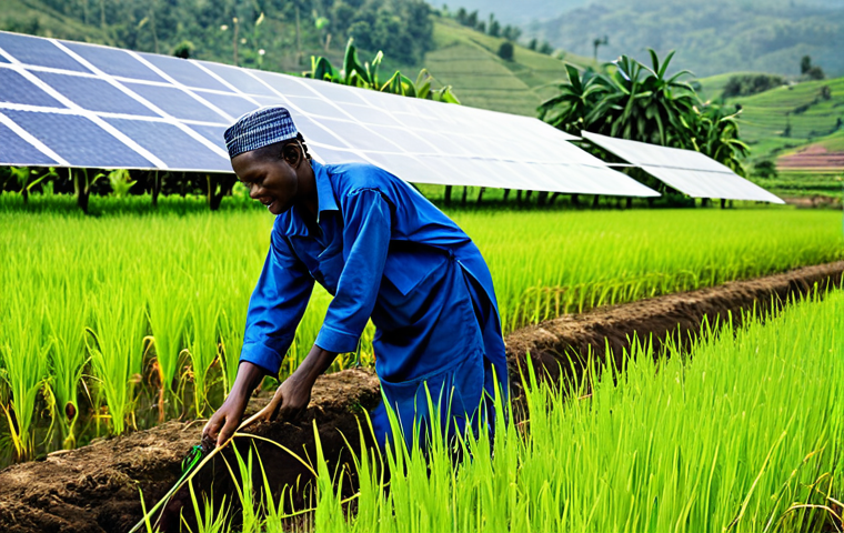 시에라리온 경제 구조 - Sustainable Agriculture**

"A Sierra Leonean farmer, fully clothed in modest work attire, tending to...
